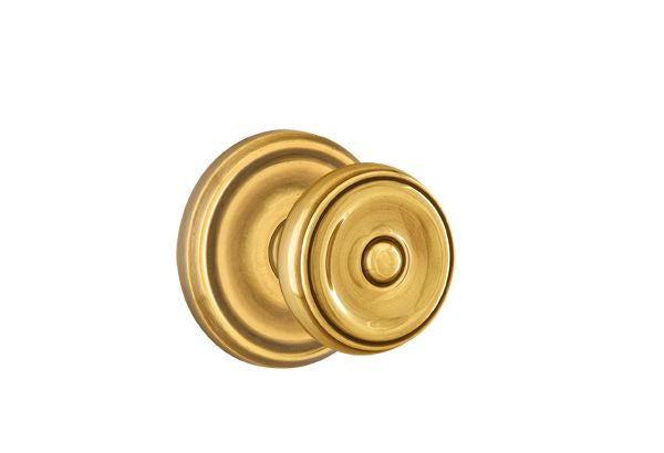 The Emtek Waverly Knob with Regular Rosette in French Antique finish.