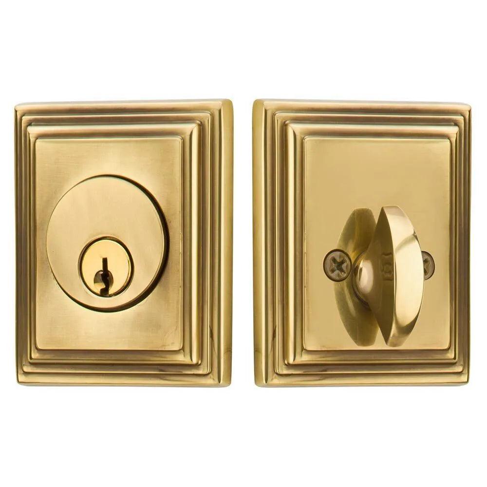 Emtek Wilshire Deadbolt, Single Cylinder in French Antique finish