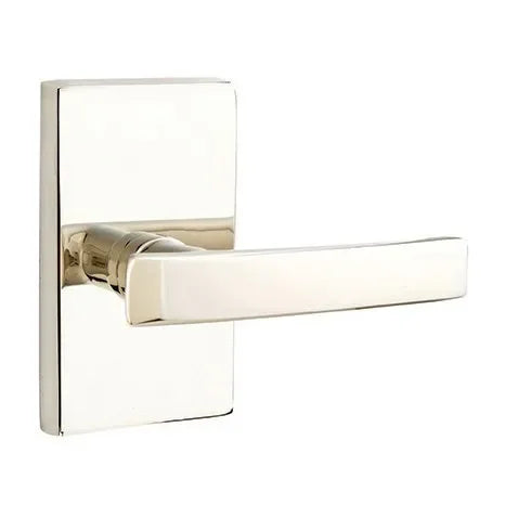EmtekEmtek Geneva Lever with Modern Rectangular Rosette in 