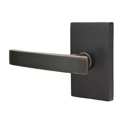 EmtekEmtek Geneva Lever with Modern Rectangular Rosette in 