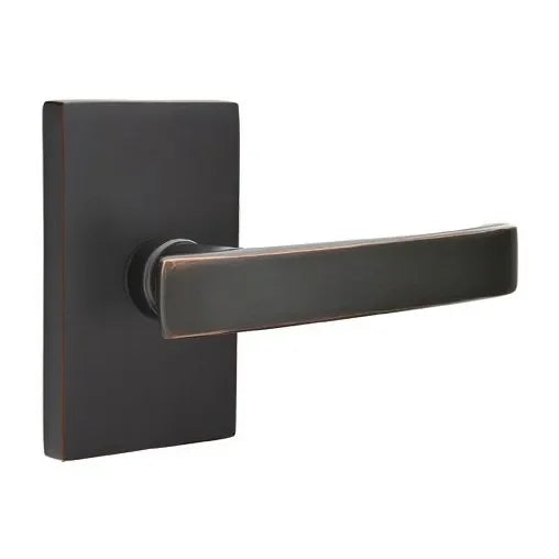 EmtekEmtek Geneva Lever with Modern Rectangular Rosette in 