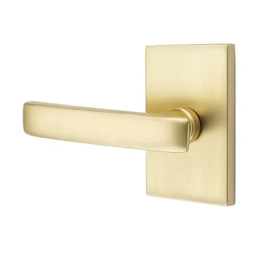 EmtekEmtek Geneva Lever with Modern Rectangular Rosette in 
