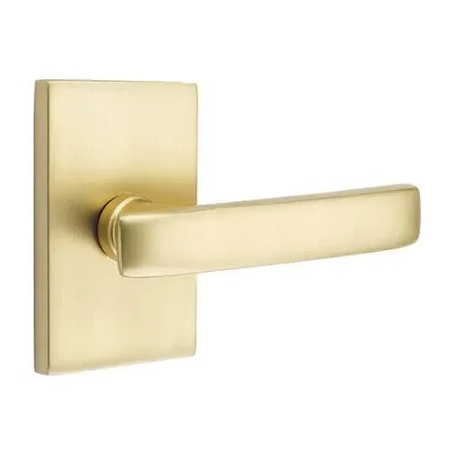 EmtekEmtek Geneva Lever with Modern Rectangular Rosette in 