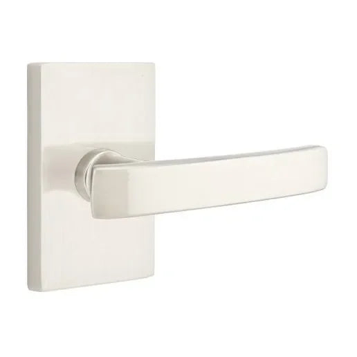 EmtekEmtek Geneva Lever with Modern Rectangular Rosette in 