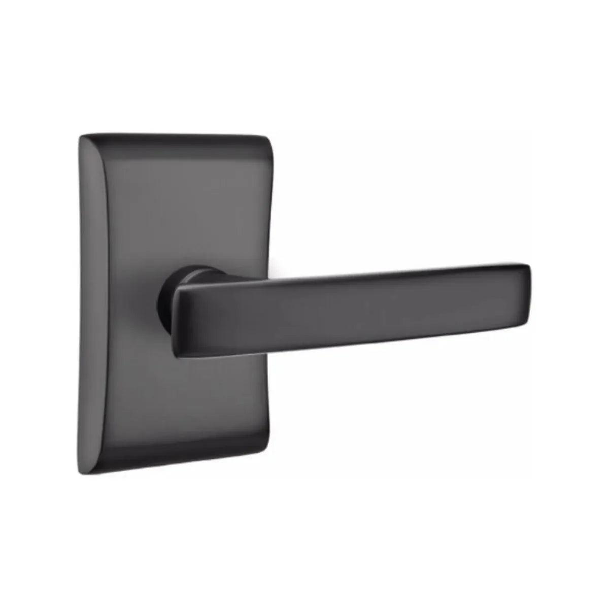 Emtek Geneva Lever With Neos Rosette Flat Black