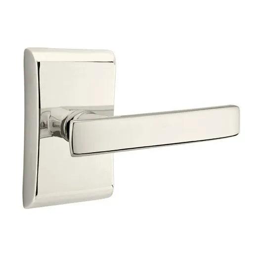 Emtek Geneva Lever With Neos Rosette Lifetime Polished Nickel