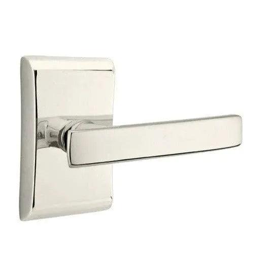 Emtek Geneva Lever With Neos Rosette Lifetime Polished Nickel