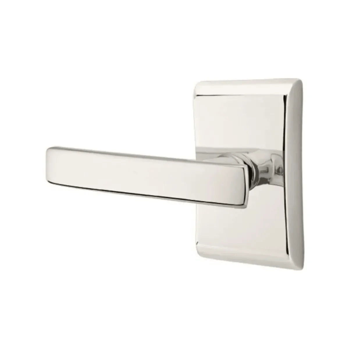 Emtek Geneva Lever With Neos Rosette Lifetime Polished Nickel