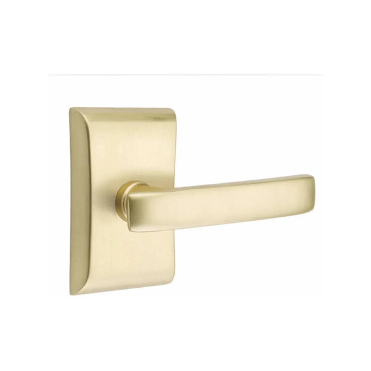 Emtek Geneva Lever With Neos Rosette Satin Brass