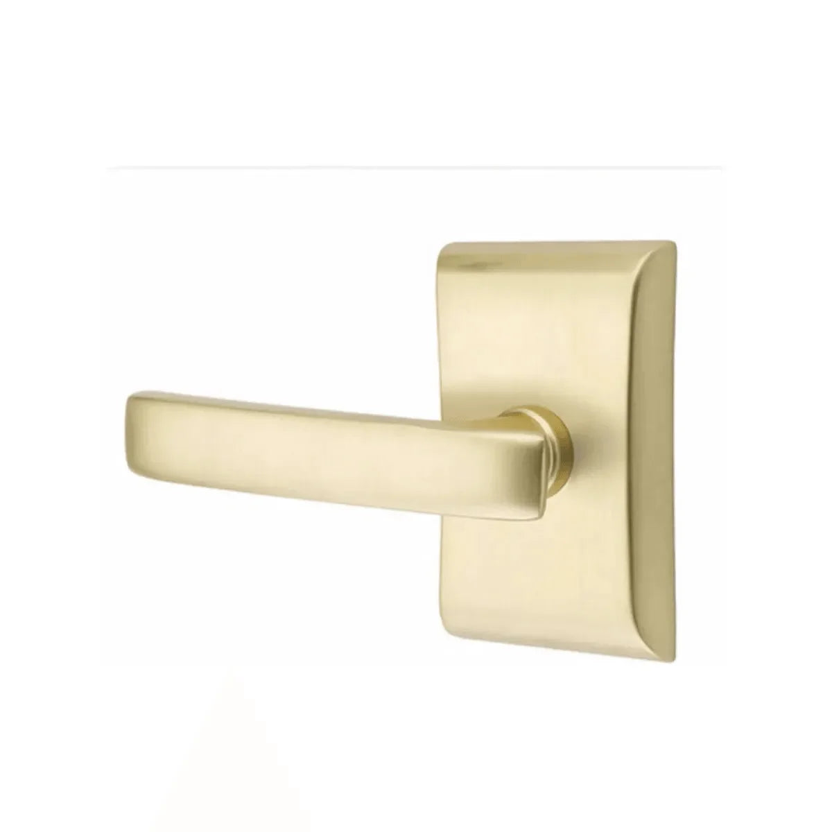 Emtek Geneva Lever With Neos Rosette Satin Brass