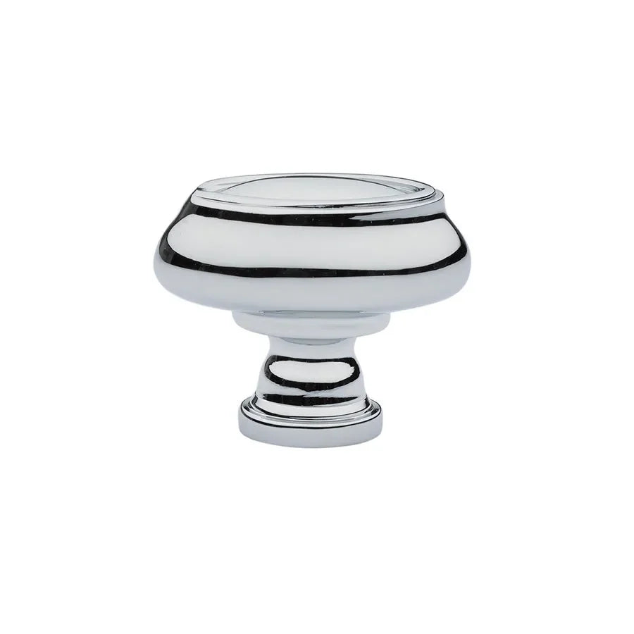 The Emtek Geometric Oval Cabinet Knob, 1 3/4" in Polished Chrome finish