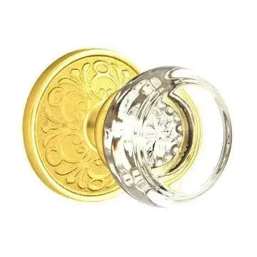 EmtekEmtek Georgetown Crystal Knob with Lancaster Rosette in 