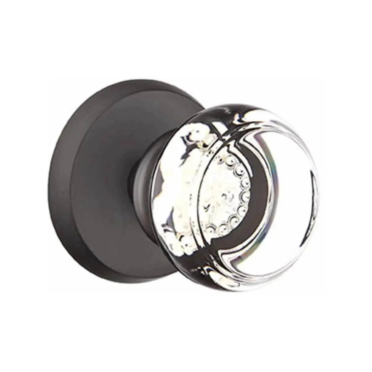 Emtek Georgetown Knob With #2 Rosette Flat Black Bronze Patina