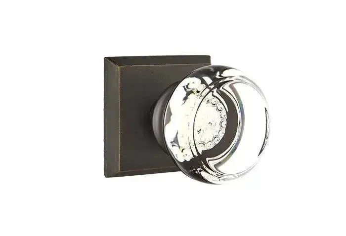 Emtek Georgetown Knob With #6 Rosette in Medium Bronze Patina finish