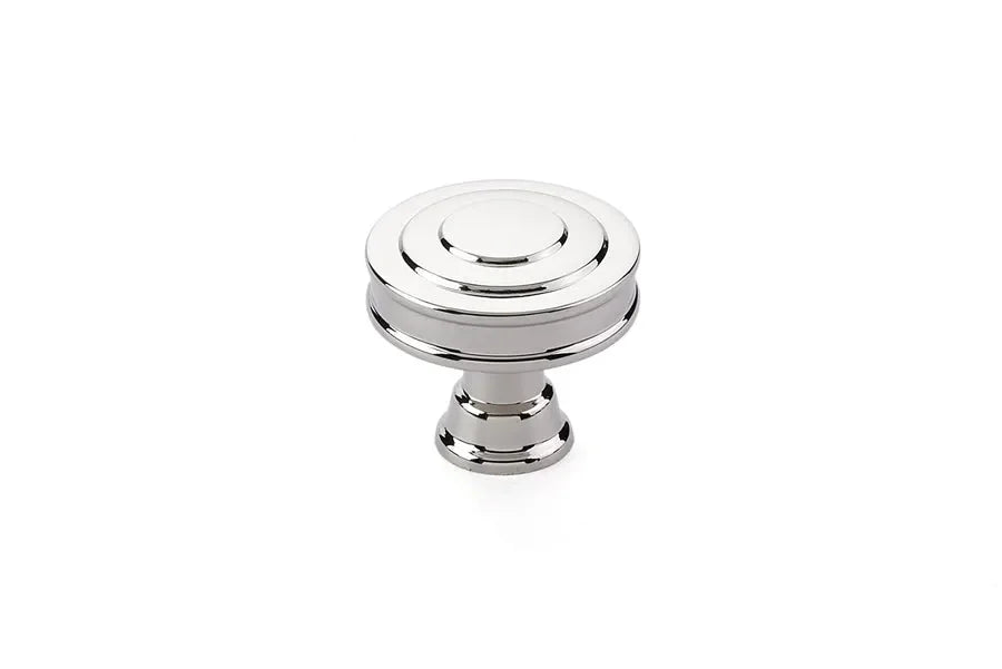 The Emtek Glendon Cabinet Knob, 1 5/8" in Lifetime Polished Nickel finish