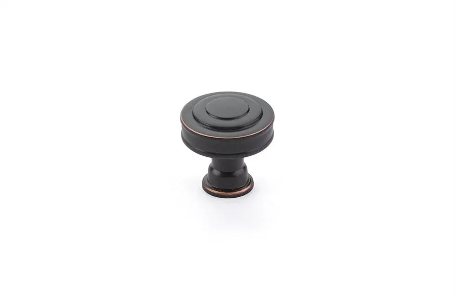 The Emtek Glendon Cabinet Knob, 1 1/4" in Oil Rubbed Bronze finish