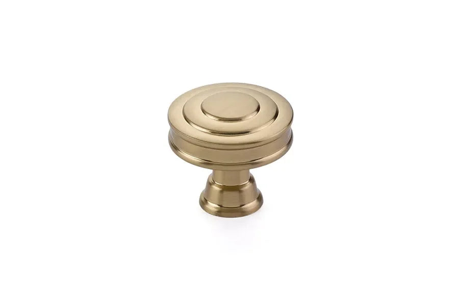The Emtek Glendon Cabinet Knob, 1 5/8" in Satin Brass finish