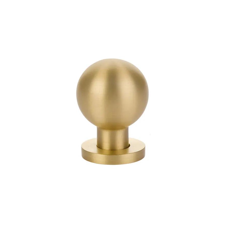 Emtek Globe Cabinet Knob Satin Brass
