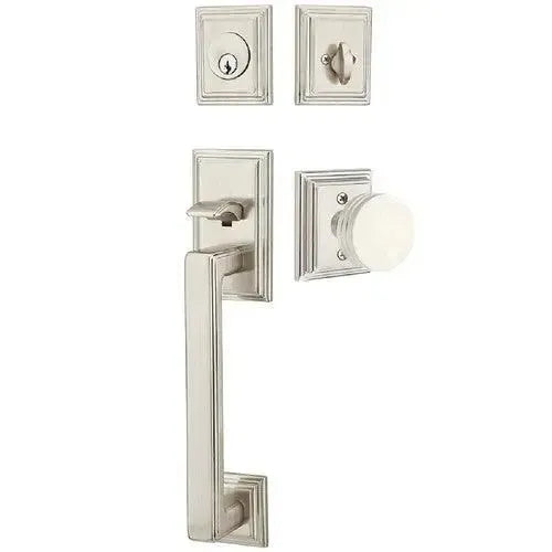 EmtekEmtek Hamden Tubular Entrance Handleset With Bern Knob in 