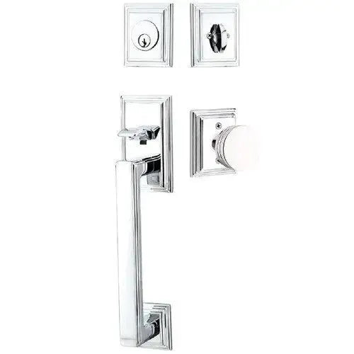 EmtekEmtek Hamden Tubular Entrance Handleset With Bern Knob in 