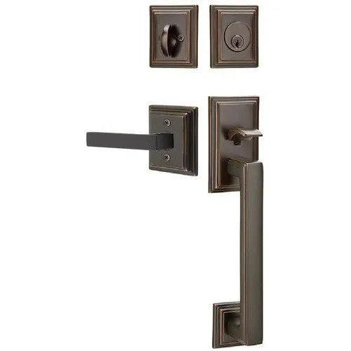 EmtekEmtek Hamden Tubular Entrance Handleset With Dumont Lever in 