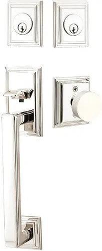 EmtekEmtek Hamden Tubular Entrance Handleset With Round Knob in 