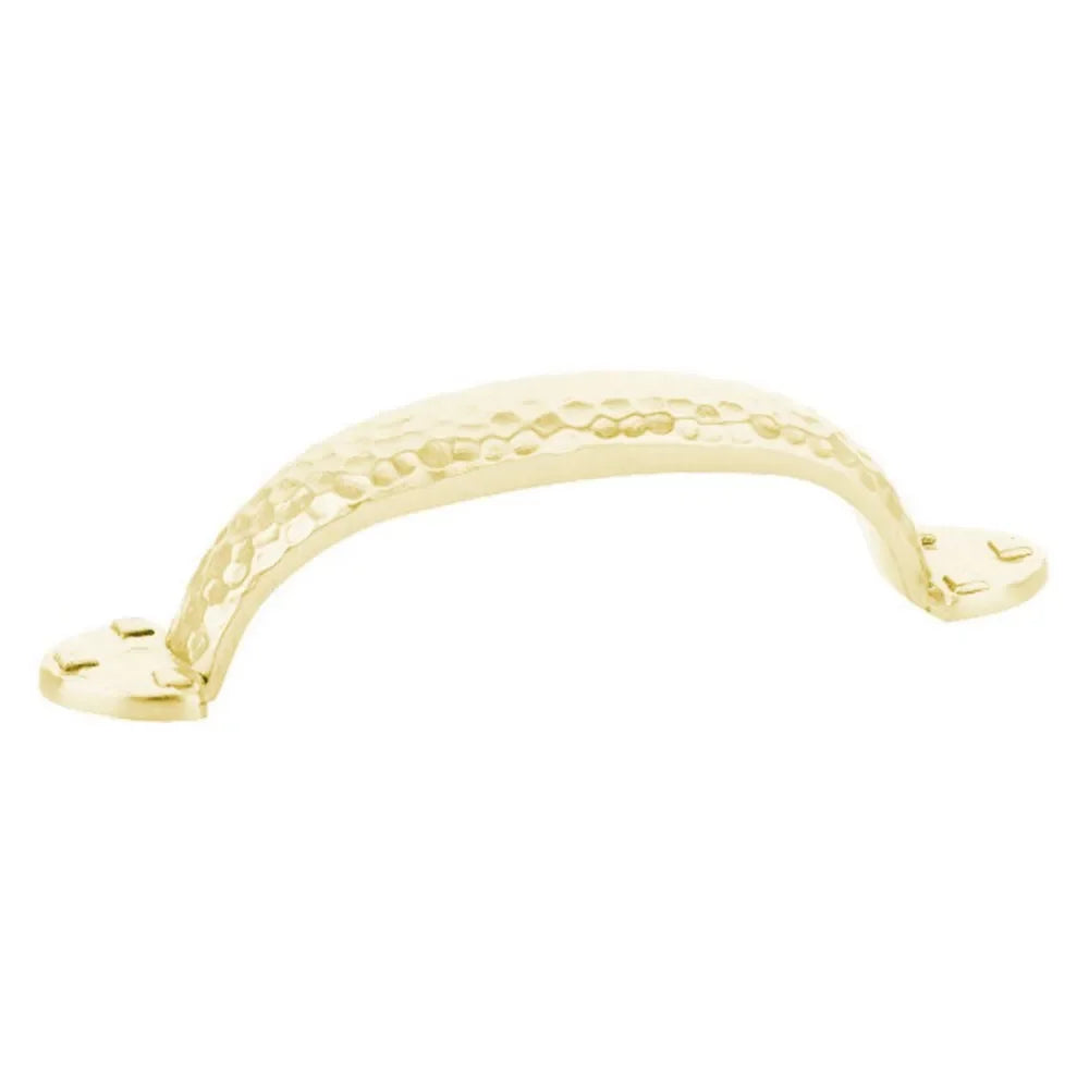 Emtek Hammered Drawer Pull Unlacquered Brass