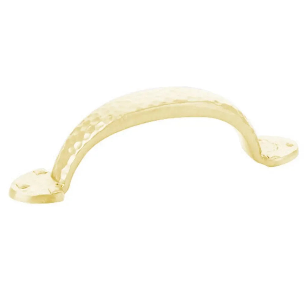 Emtek Hammered Drawer Pull Unlacquered Brass