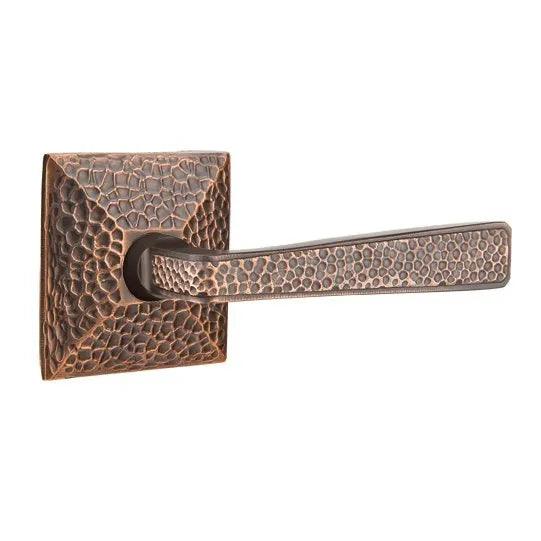 Emtek Hammered Lever With Hammered Rosette Oil Rubbed Bronze