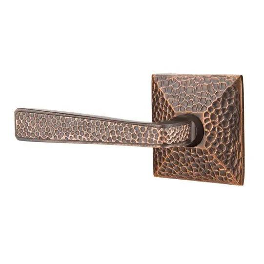 Emtek Hammered Lever With Hammered Rosette Oil Rubbed Bronze