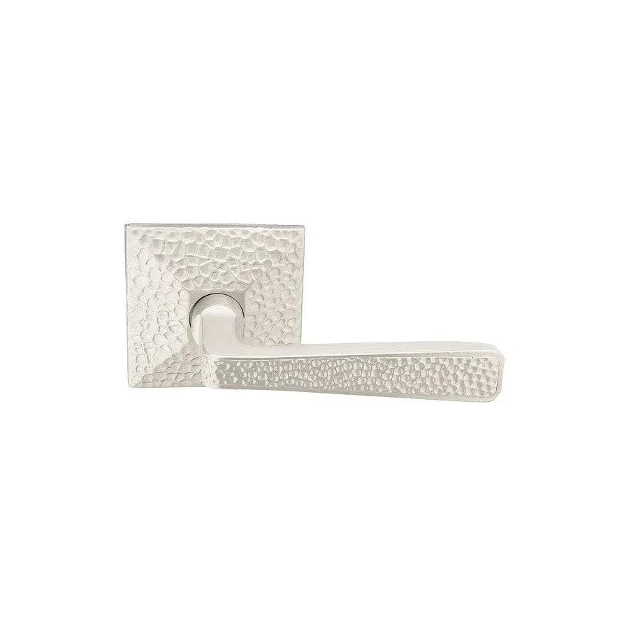 Emtek Hammered Lever With Hammered Rosette Satin Nickel