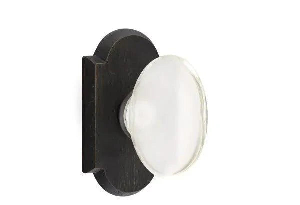 Emtek Hampton Knob With #1 Rosette Medium Bronze Patina