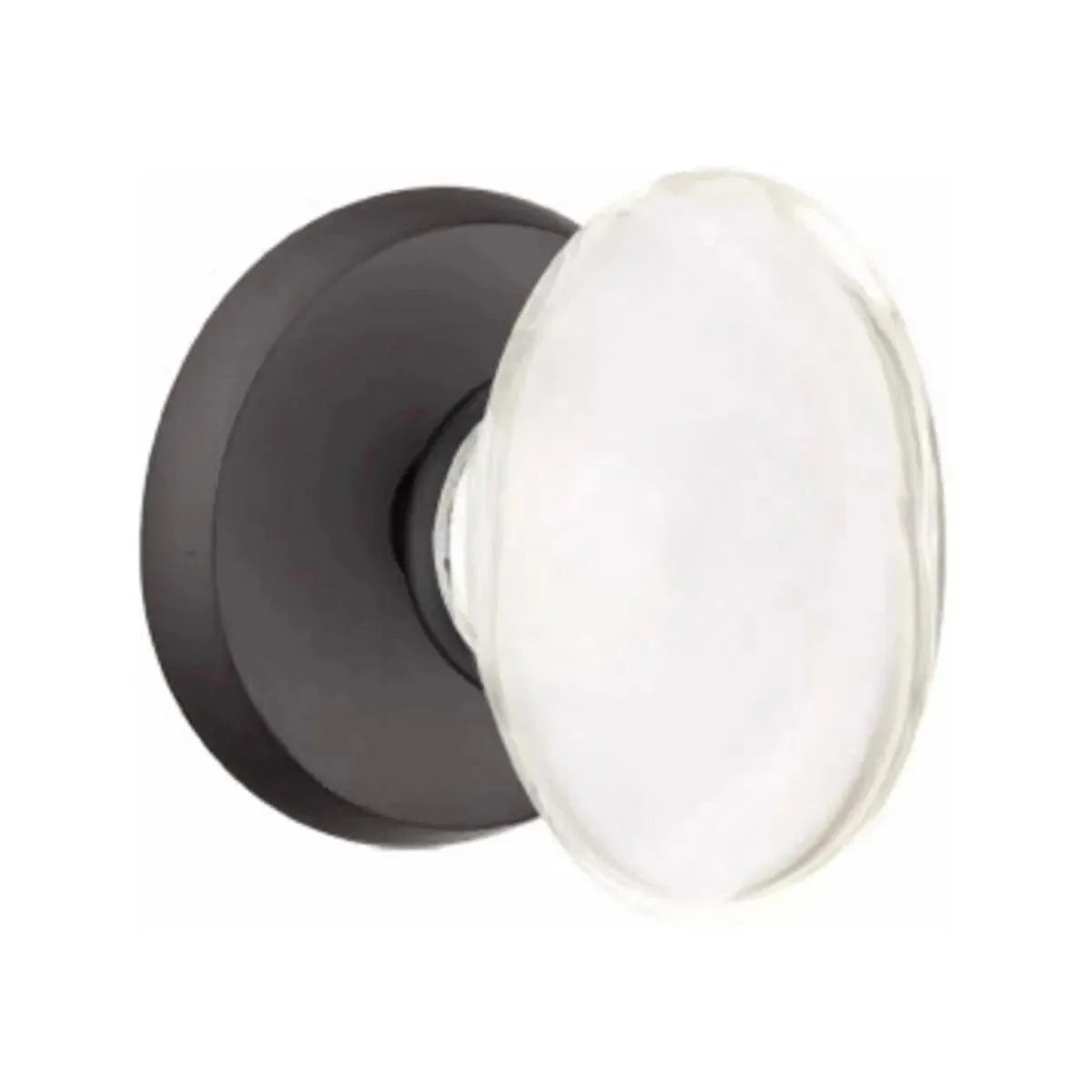 Emtek Hampton Knob With #2 Rosette Flat Black Bronze Patina