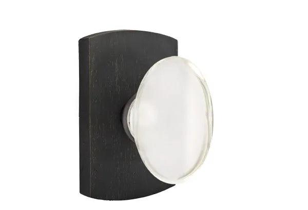 Emtek Hampton Knob With #4 Rosette Medium Bronze Patina