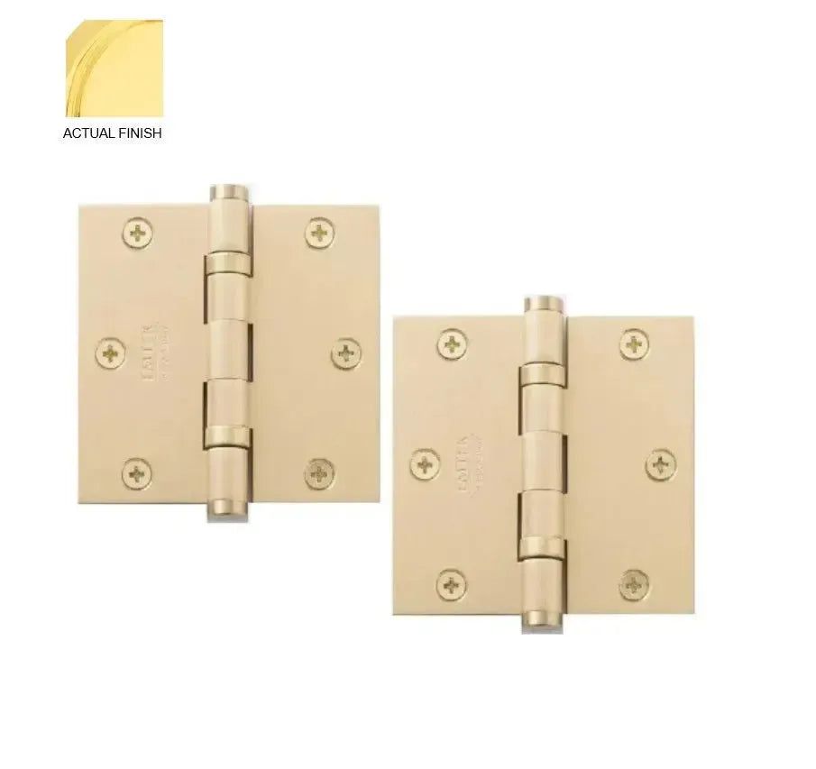 EmtekEmtek Heavy Duty Solid Brass Ball Bearing Hinge, 3.5" x 3.5" with Square Corners in 