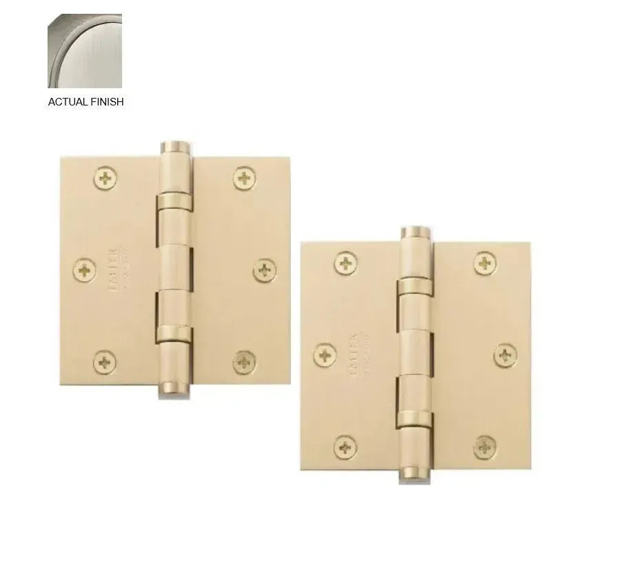 EmtekEmtek Heavy Duty Solid Brass Ball Bearing Hinge, 3.5" x 3.5" with Square Corners in 