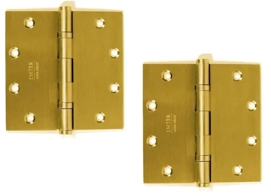 EmtekEmtek Heavy Duty Solid Brass Ball Bearing Hinge, 5" x 5" with Square Corners in 