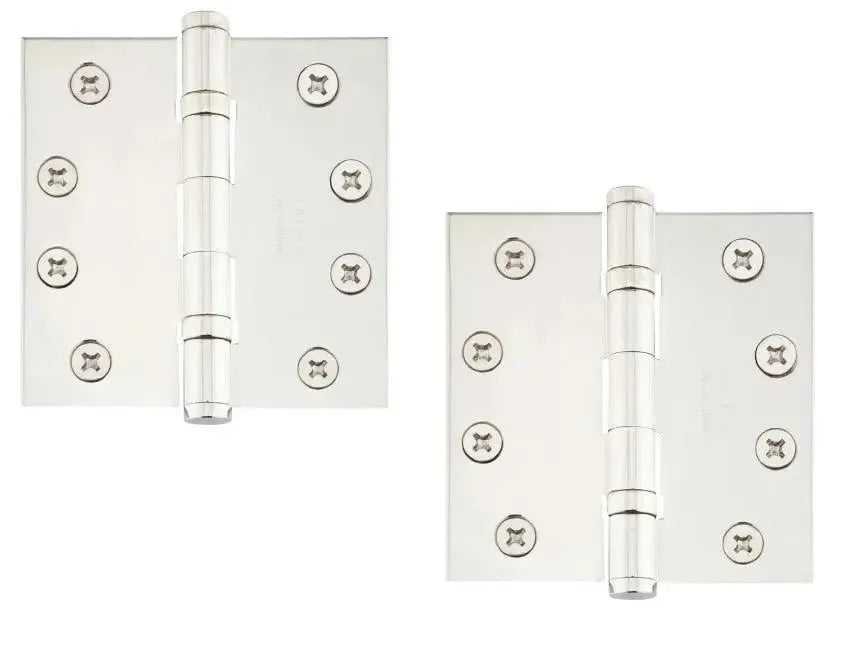 EmtekEmtek Heavy Duty Solid Brass Ball Bearing Hinge, 5" x 5" with Square Corners in 