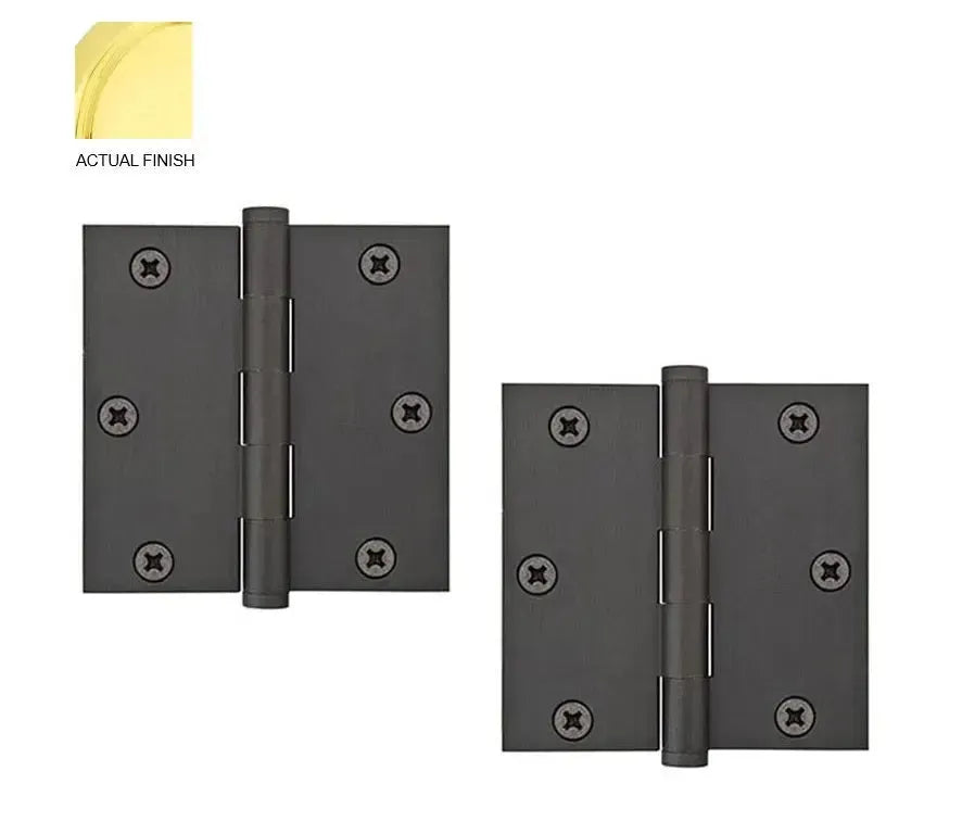 EmtekEmtek Heavy Duty Solid Brass Plain Bearing Hinge 3.5" x 3.5" with Square Corners in 