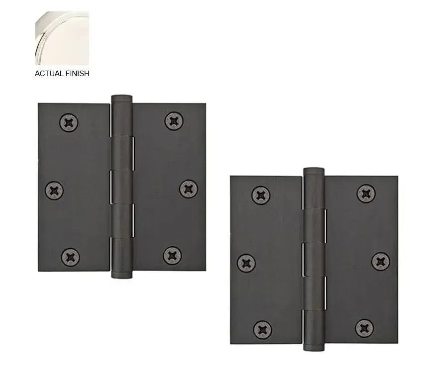 EmtekEmtek Heavy Duty Solid Brass Plain Bearing Hinge 3.5" x 3.5" with Square Corners in 