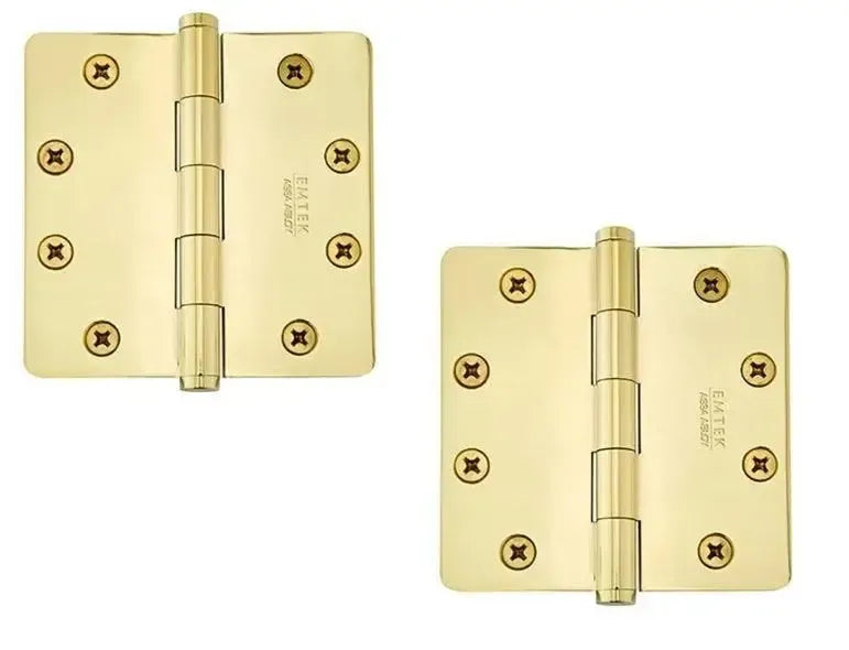 EmtekEmtek Heavy Duty Solid Brass Plain Bearing Hinge, 4" x 4" with 1/4" Radius Corners in 