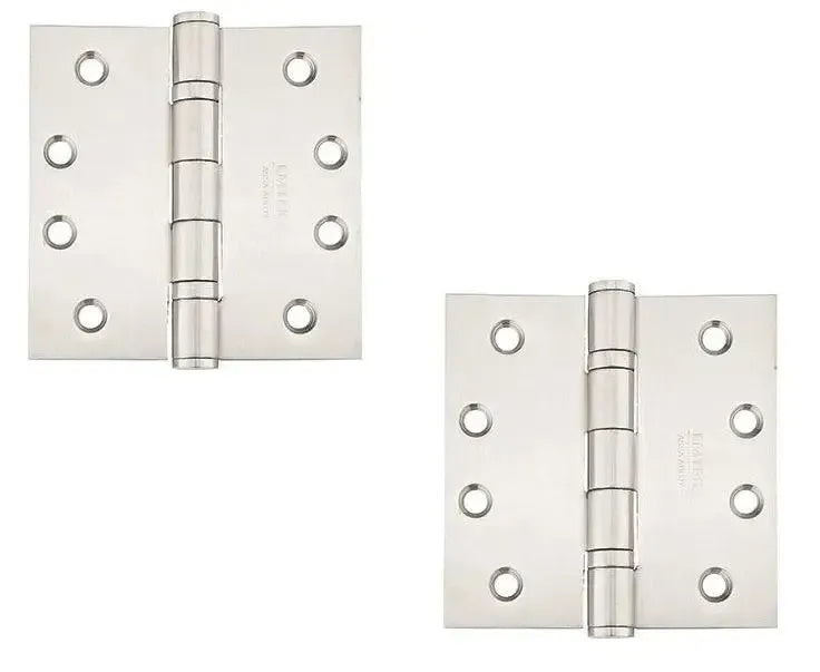 EmtekEmtek Heavy Duty Stainless Steel Ball Bearing Hinge, 4" x 4" with Square Corners in 