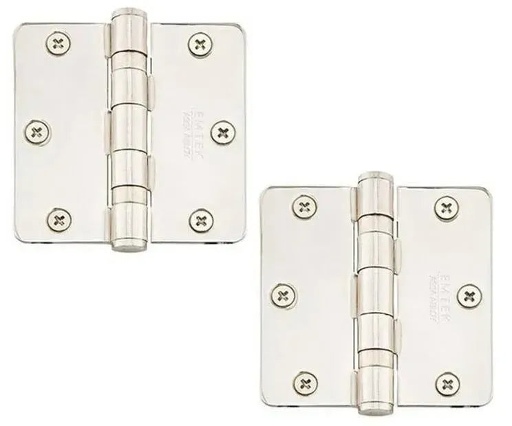 EmtekEmtek Heavy Duty Steel Ball Bearing Hinge, 3.5" x 3.5" with 1/4" Radius Corners in 