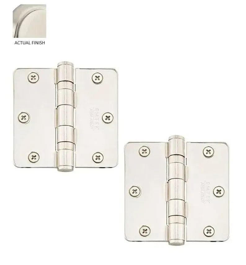 EmtekEmtek Heavy Duty Steel Ball Bearing Hinge, 3.5" x 3.5" with 1/4" Radius Corners in 