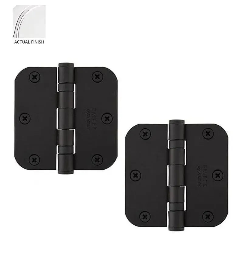 EmtekEmtek Heavy Duty Steel Ball Bearing Hinge, 3.5" x 3.5" with 5/8" Radius Corners in 