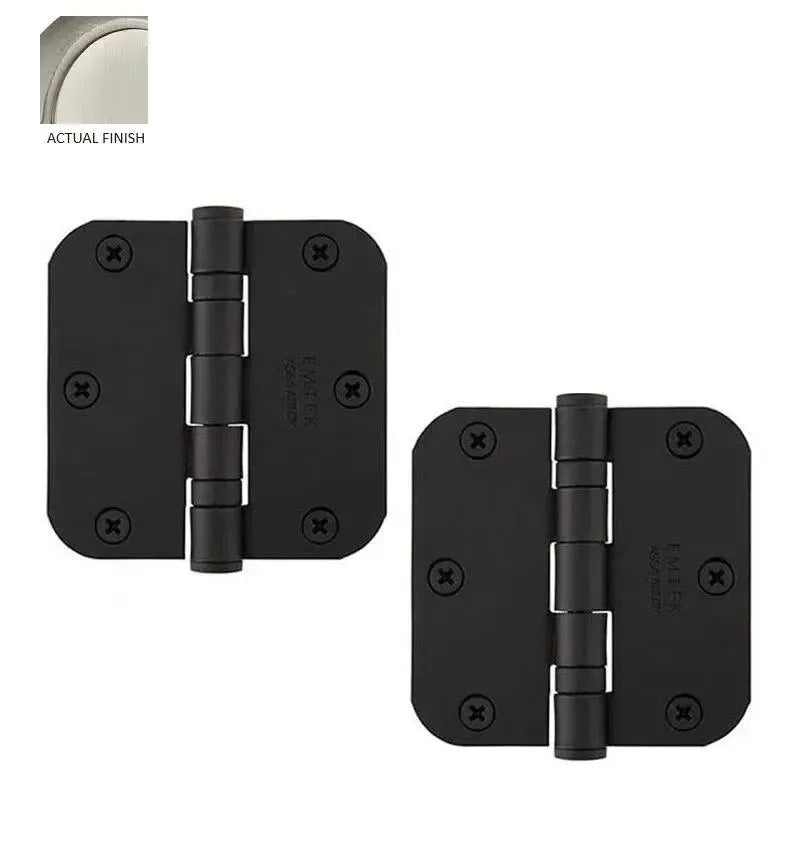 EmtekEmtek Heavy Duty Steel Ball Bearing Hinge, 3.5" x 3.5" with 5/8" Radius Corners in 