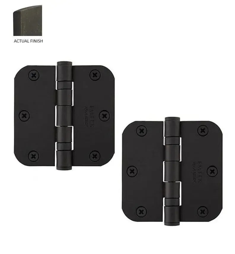 EmtekEmtek Heavy Duty Steel Ball Bearing Hinge, 3.5" x 3.5" with 5/8" Radius Corners in 