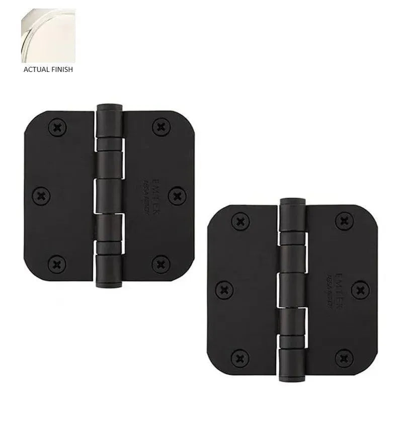 EmtekEmtek Heavy Duty Steel Ball Bearing Hinge, 3.5" x 3.5" with 5/8" Radius Corners in 