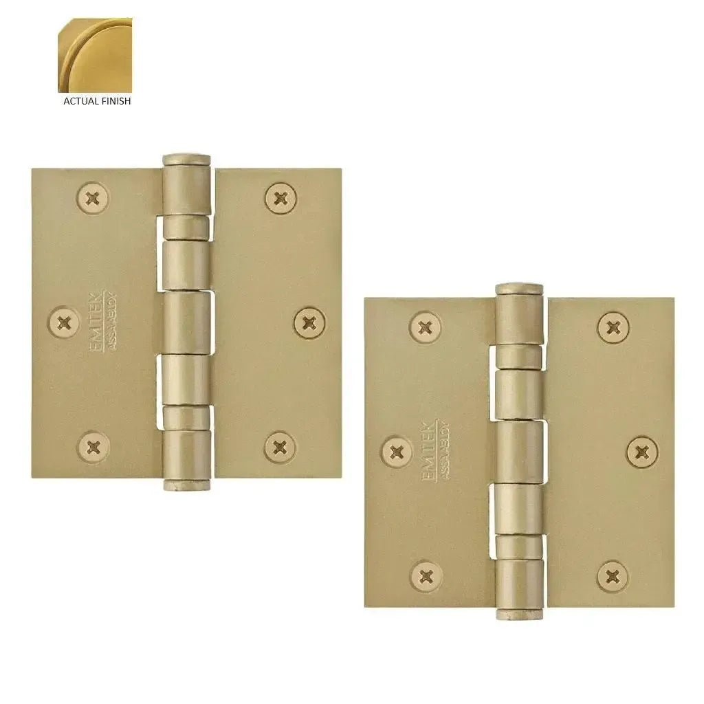 EmtekEmtek Heavy Duty Steel Ball Bearing Hinge 3.5" x 3.5" with Square Corners in 