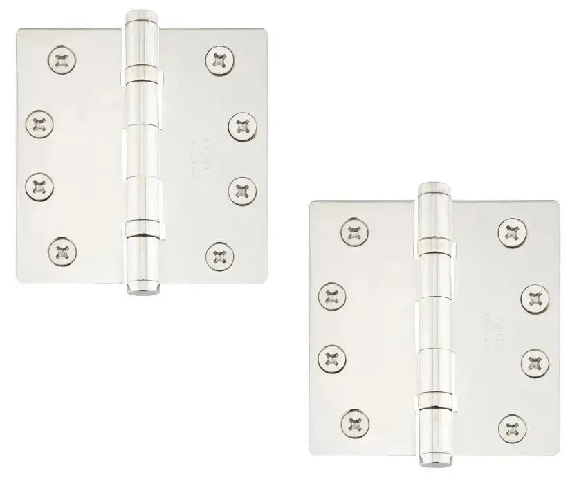EmtekEmtek Heavy Duty Steel Ball Bearing Hinge, 4" x 4" with 1/4" Radius Corners in 